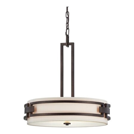 Designers Fountain Flemish Brnz 3 Lght Inverted Foyer Pendant from the Del Ray Collection 83831-FBZ